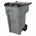 65 gal Rectangular Confidential Waste Container, Plastic, Gray - Also available in(Trash Container Capacity 23 gal, 65 gal, 95 gal)
