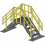 Roof Crossover System, FRP Composite, 12 in Bottom Width, For Use With Rooftop Crossovers - Also availaible(Full line of industrial ladders for any application)