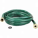 Water Hose, Water Hose, Hose Cover Material PVC, Temp. Range 90°F, Hose Inside Dia. 5/8 in - Also Available in( 50 5 ft 9 in, 6 ft, 3 in, 6 in,  6 1/2 in, 7 in - Hose Cover Material = Hose Tube Material  304 Stainless Steel, 316 Stainless Steel, 321 Stainless Steel, AQP Elastomer, Brass, Carboxylated Nitrile Rubber)